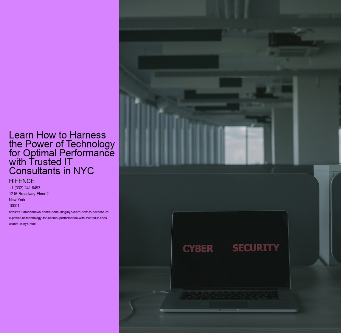 Learn How to Harness the Power of Technology for Optimal Performance with Trusted IT Consultants in NYC