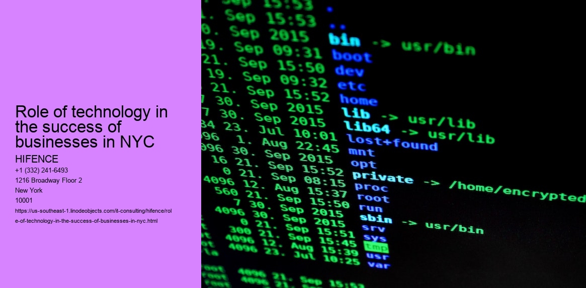 Role of technology in the success of businesses in NYC